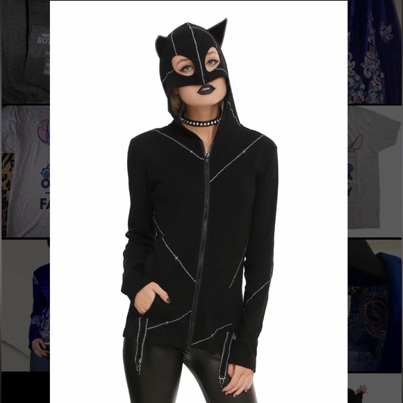 Hot Topic Jackets & Coats Dc Catwoman Cosplay Hoodie Poshmark